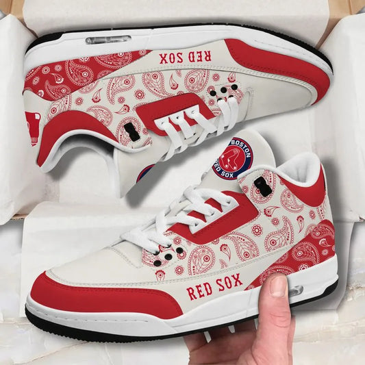 Boston Red Sox Basic Leather JD03 Shoes Men and Women