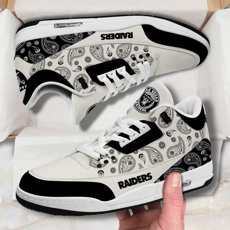Las Vegas Raiders Basic Leather JD03 Shoes Men and Women AZBTAJ3000192