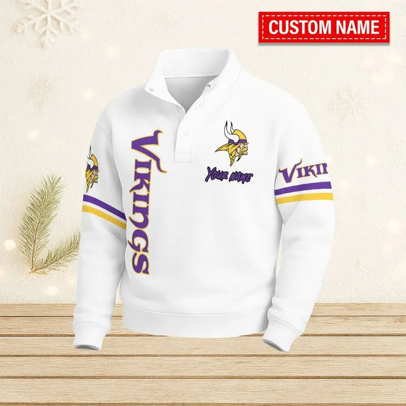 Minnesota Vikings Casual Stand Collar Sweatshirt BT682