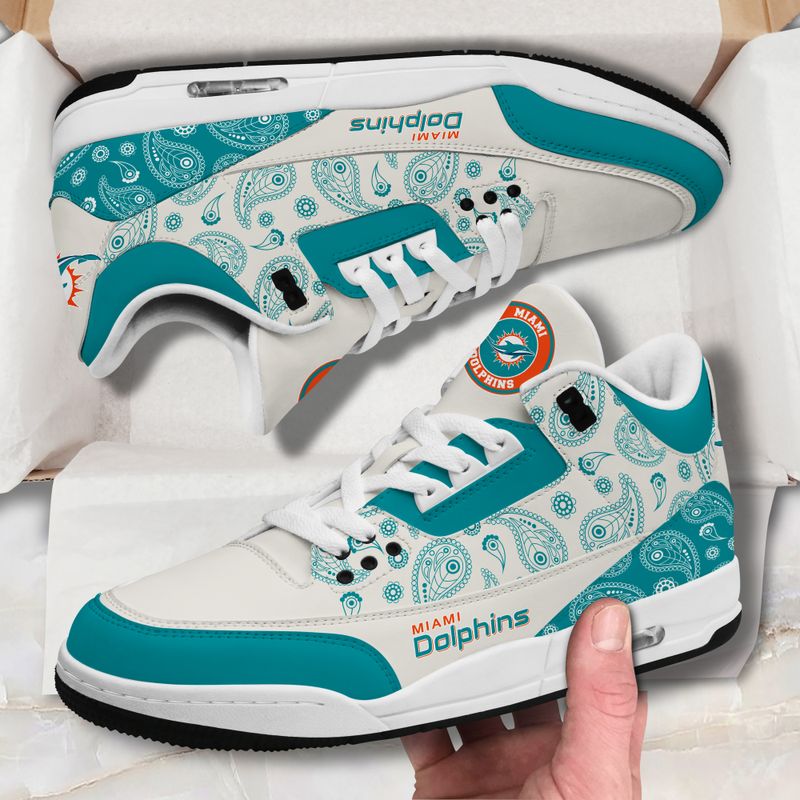 Miami Dolphins Basic Leather JD03 Shoes Men and Women AZBTAJ3000196