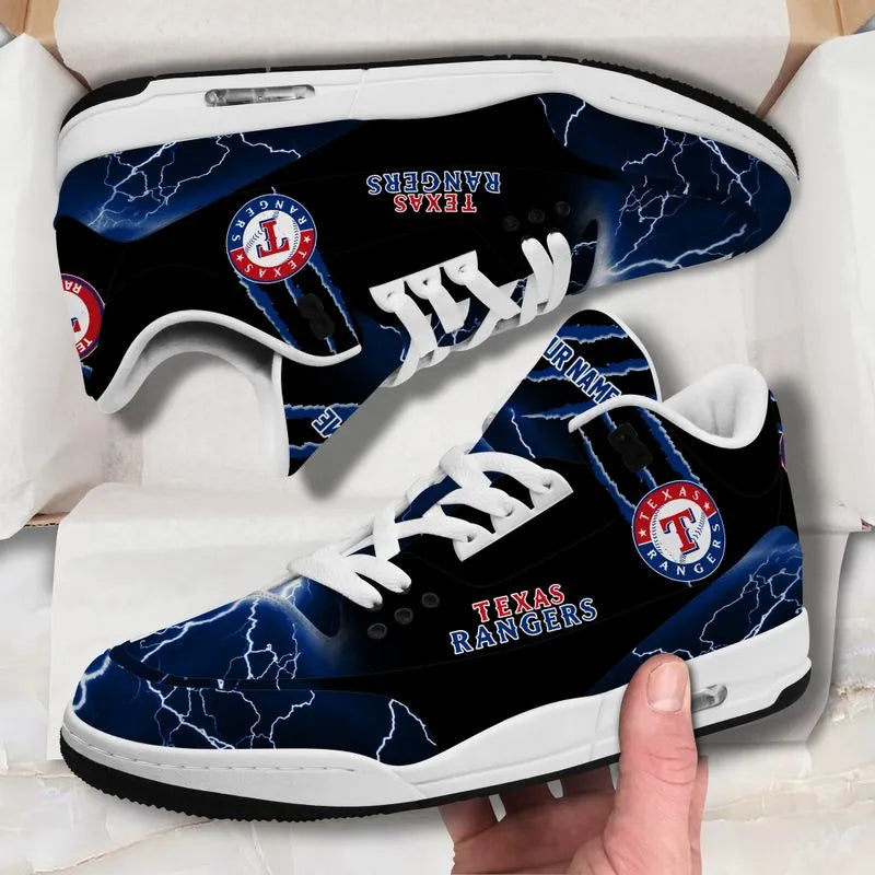 Texas Rangers  Basic Leather JD03 Shoes Men and Women