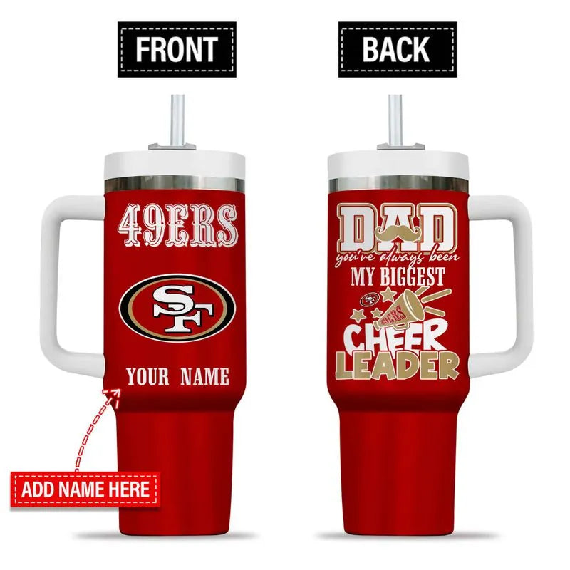 San Francisco 49ers My Biggest Cheer Leader Gift For Father’s Day Limited Edition 40oz Tumbler AZBT40OZ000182