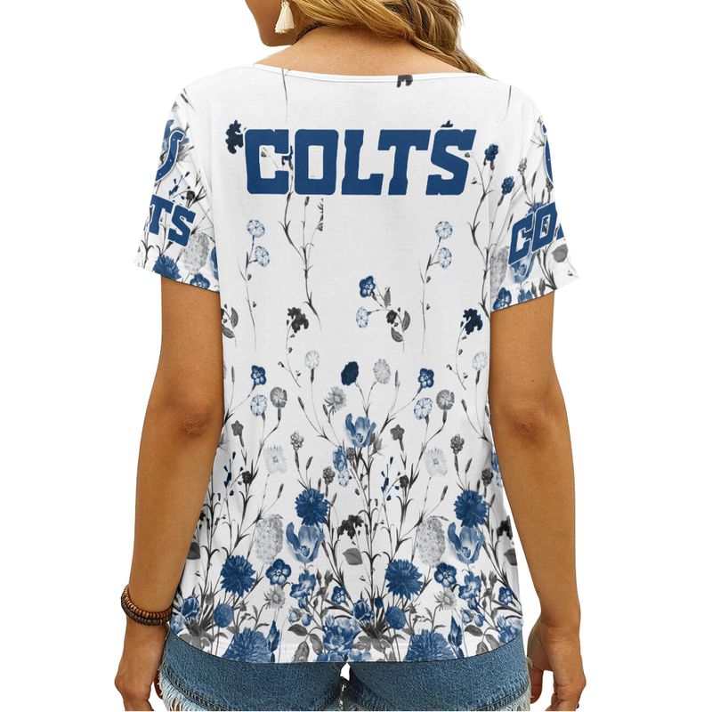 Indianapolis Colts Personalized V-neck Women T-shirt