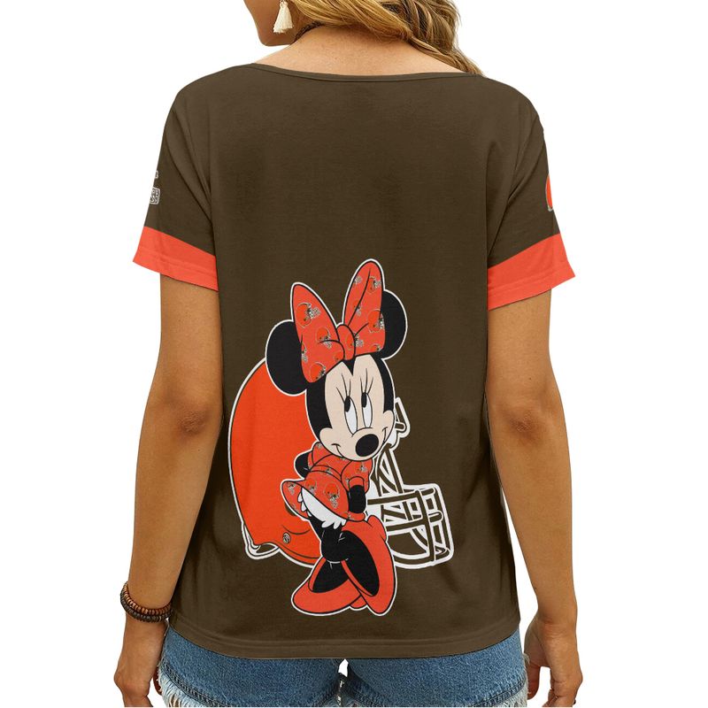 Cleveland Browns V-neck Women T-shirt