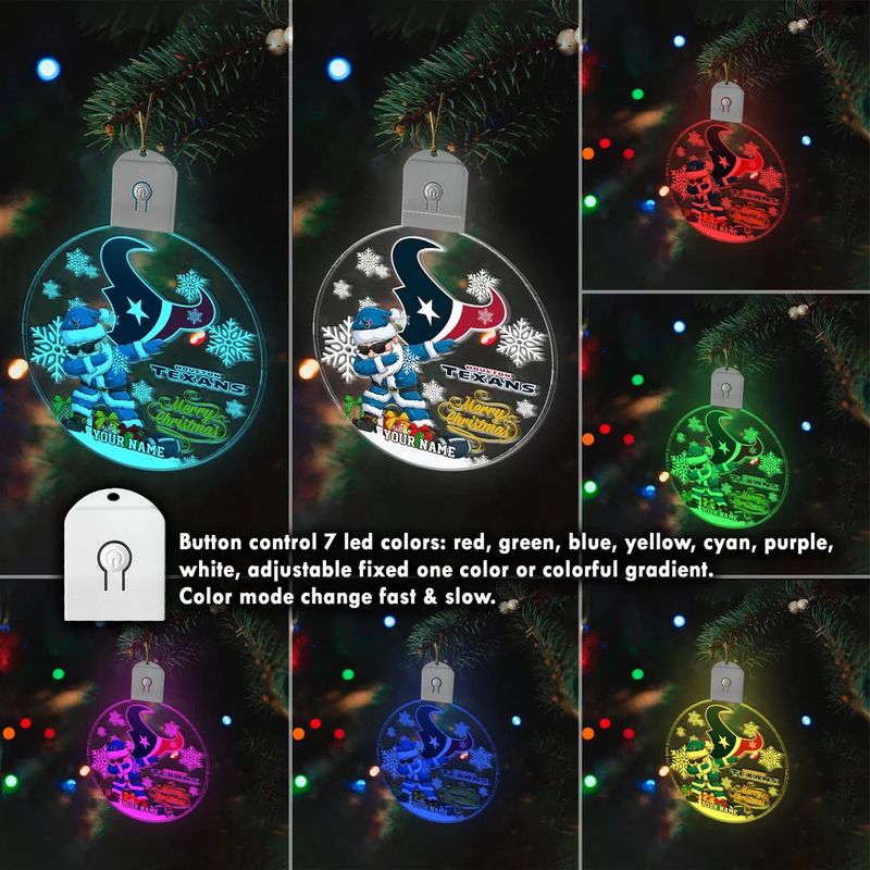 New England Patriots Circle Led Acrylic Ornament