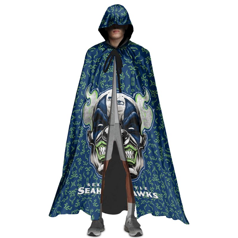 Seattle Seahawks Halloween Clown Limited Edition All-Over Print Halloween Cloak