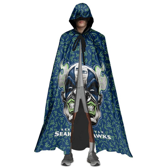 Seattle Seahawks Halloween Clown Limited Edition All-Over Print Halloween Cloak