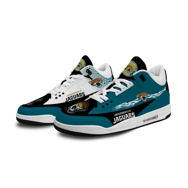 Jacksonville Jaguars Fire White Genuine Leather JD03 Shoes Men and Women AZBTAJ3000115