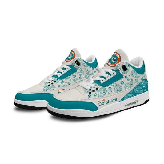 Miami Dolphins Basic Leather JD03 Shoes Men and Women AZBTAJ3000196