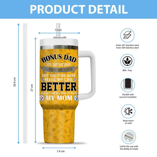 Pittsburgh Steelers New Personalized 40oz Tumbler Father’s Day AZBT40OZ000171