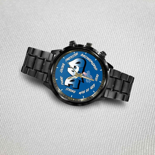 Los Angeles Dodgers Limited Edition Black Stainless Steel Watch For Father’s Day AZBTWA000012