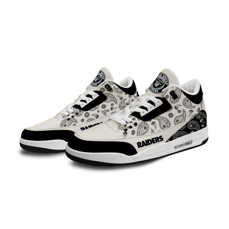 Las Vegas Raiders Basic Leather JD03 Shoes Men and Women AZBTAJ3000192