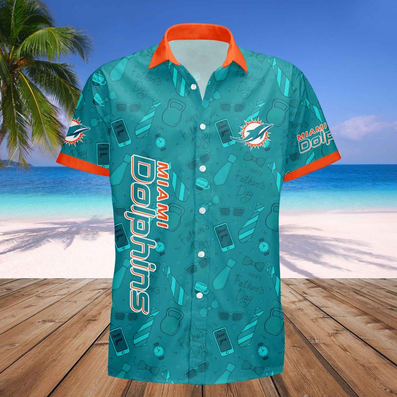 Miami Dolphins Personalized Button Shirt Father’s Day New AZBTBTS000010