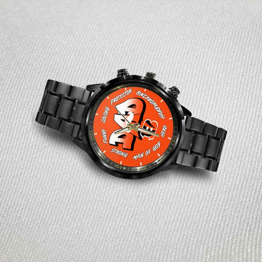 Cincinnati Bengals Limited Edition Black Stainless Steel Watch For Father’s Day AZBTWA000002