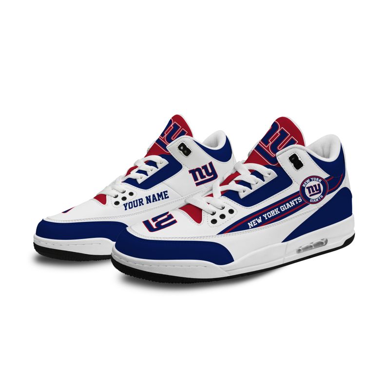 New York Giants Basic White Genuine Leather JD03 Shoes Men and Women AZBTAJ3000068