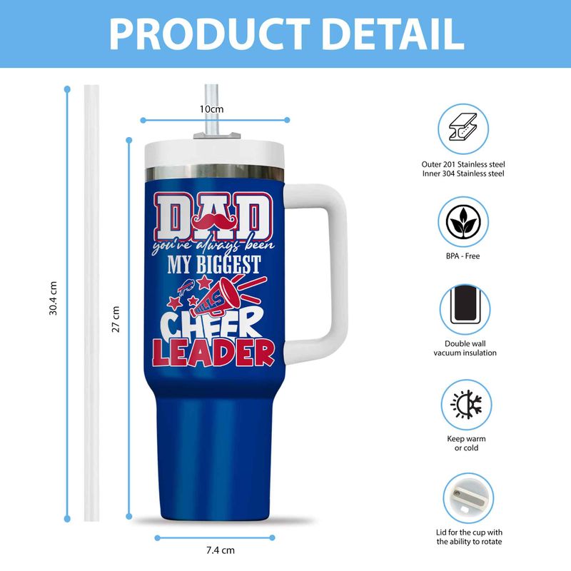 Buffalo Bills My Biggest Cheer Leader Gift For Father’s Day Limited Edition 40oz Tumbler AZBT40OZ000188