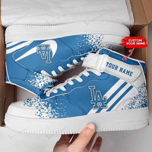 Los Angeles Dodgers Personalized High AF1 Sneakers BG03