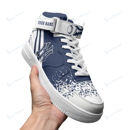 New York Yankees Personalized High AF1 Sneakers BG04