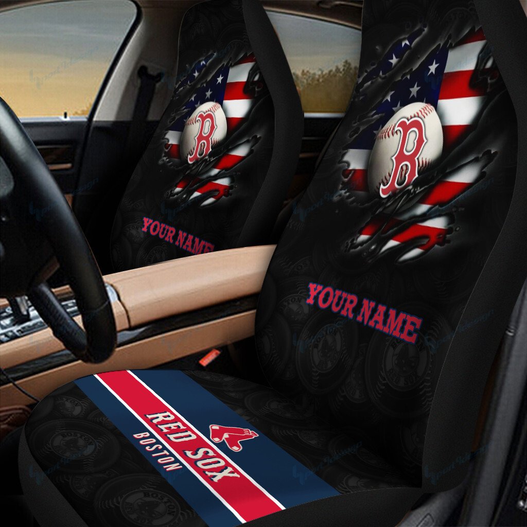 Boston Red Sox Personalized Car Seat Covers BG253