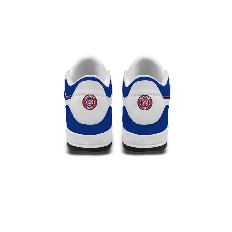 Chicago Cubs Basic White Genuine Leather JD03 Shoes Men and Women AZBTAJ3000135