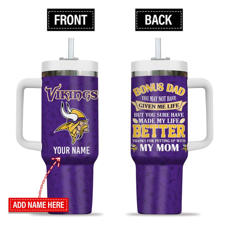 Minnesota Vikings New Personalized 40oz Tumbler Father’s Day AZBT40OZ000177