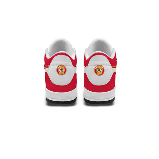 Kansas City Chiefs Basic White Genuine Leather JD03 Shoes Men and Women AZBTAJ3000008