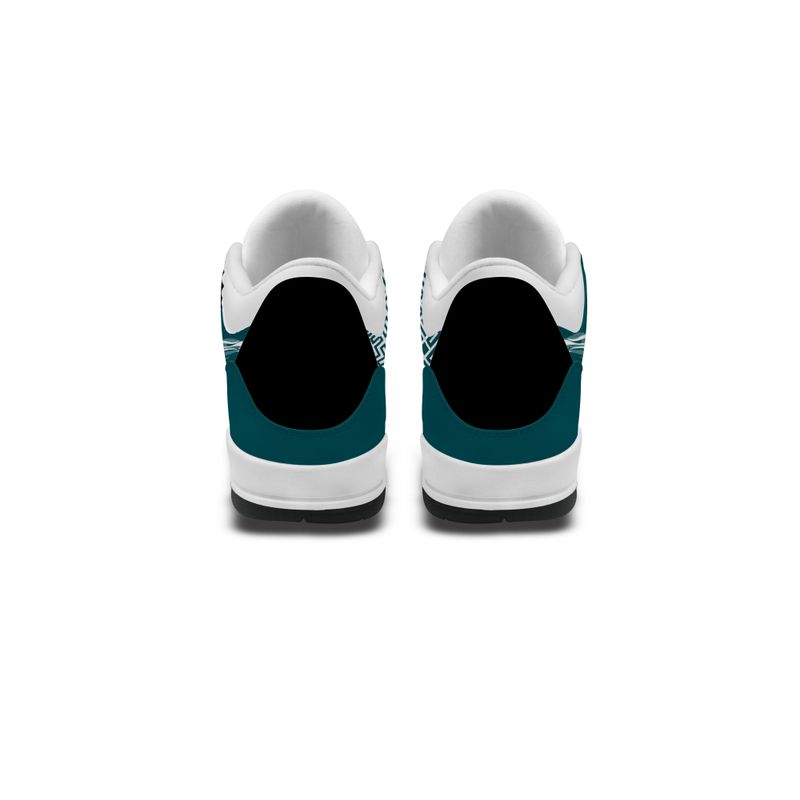 Philadelphia Eagles Fire White Genuine Leather JD03 Shoes Men and Women AZBTAJ3000111