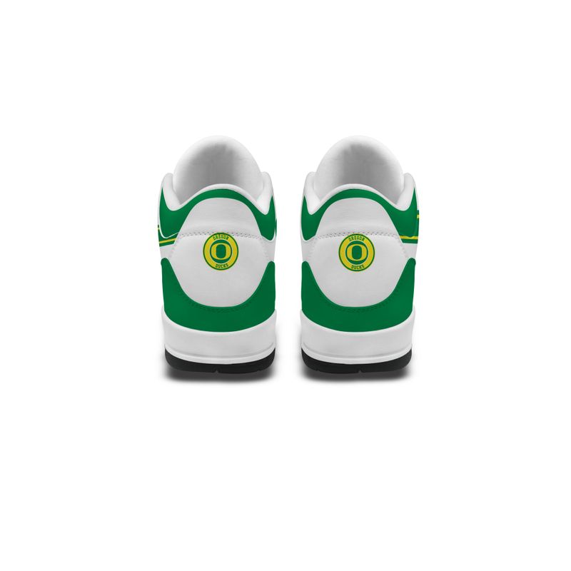 Oregon Ducks Basic White Genuine Leather JD03 Shoes Men and Women AZBTAJ3000127