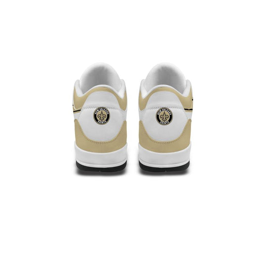 New Orleans Saints Basic White Genuine Leather JD03 Shoes Men and Women AZBTAJ3000064