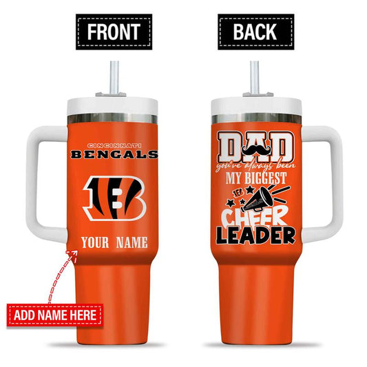 Cincinnati Bengals My Biggest Cheer Leader Gift For Father’s Day Limited Edition 40oz Tumbler AZBT40OZ000189