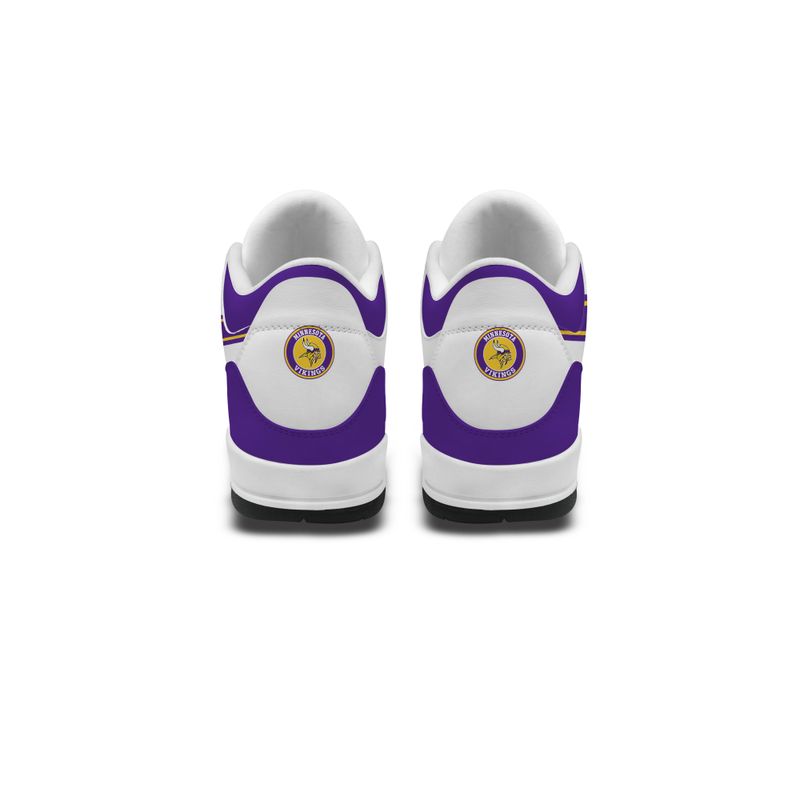 Minnesota Vikings Basic White Genuine Leather JD03 Shoes Men and Women AZBTAJ3000139