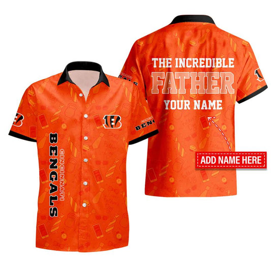 Cincinnati Bengals Personalized Button Shirt Father’s Day New AZBTBTS000005