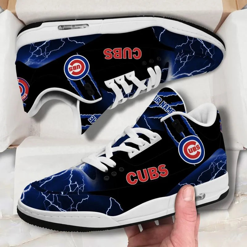 Chicago Cubs  Basic Leather JD03 Shoes Men and Women