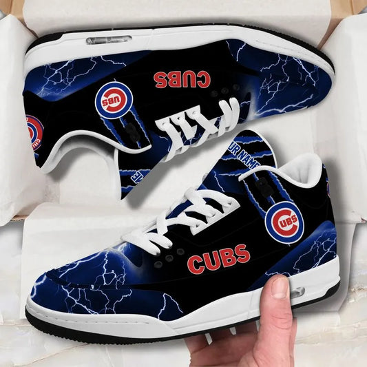 Chicago Cubs  Basic Leather JD03 Shoes Men and Women