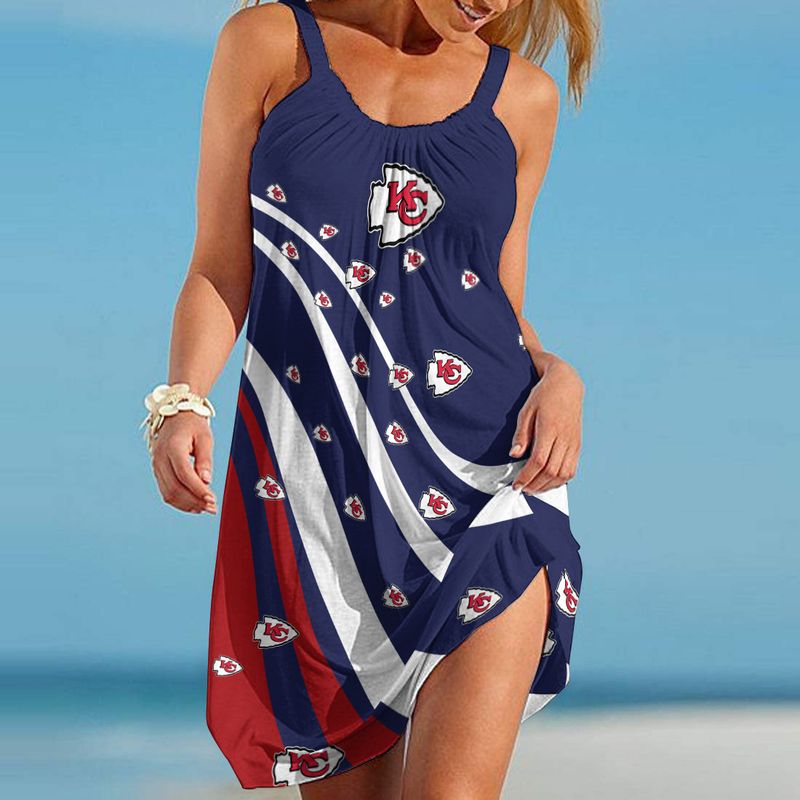 Kansas City Chiefs USA Independence Day Beach Dress BG297
