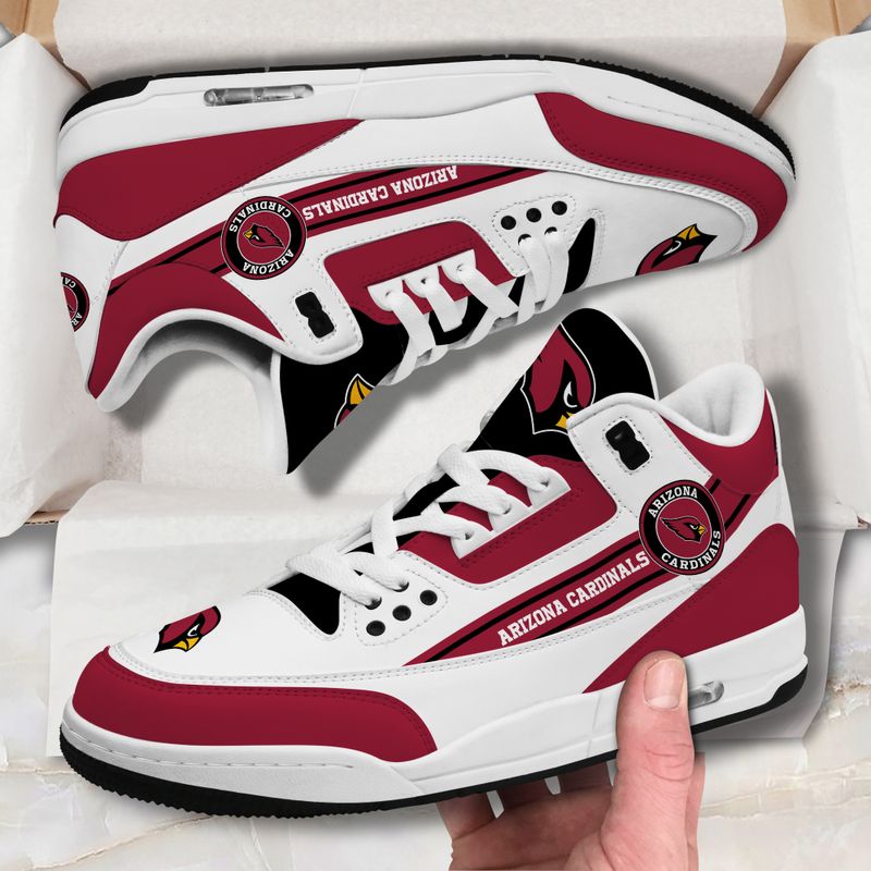 Arizona Cardinals Basic White Genuine Leather JD03 Shoes Men and Women AZBTAJ3000140