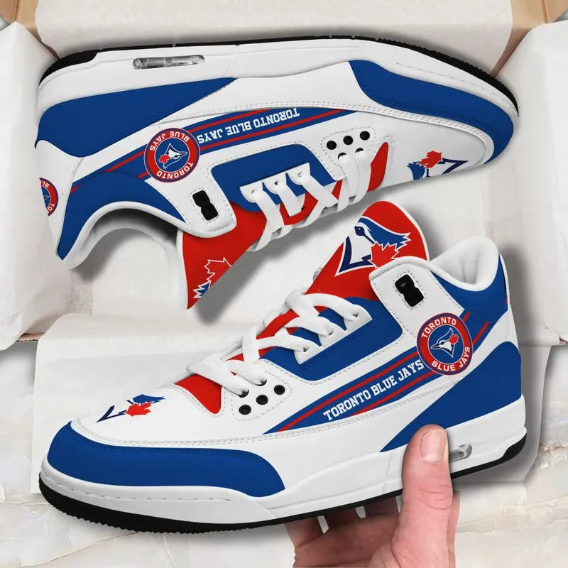 Toronto Blue Jays Basic White Genuine Leather JD03 Shoes Men and Women AZBTAJ3000056