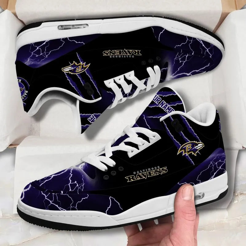 Baltimore Ravens  Basic Leather JD03 Shoes Men and Women AZBTAJ3000165