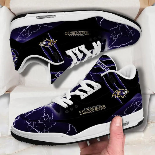 Baltimore Ravens  Basic Leather JD03 Shoes Men and Women AZBTAJ3000165