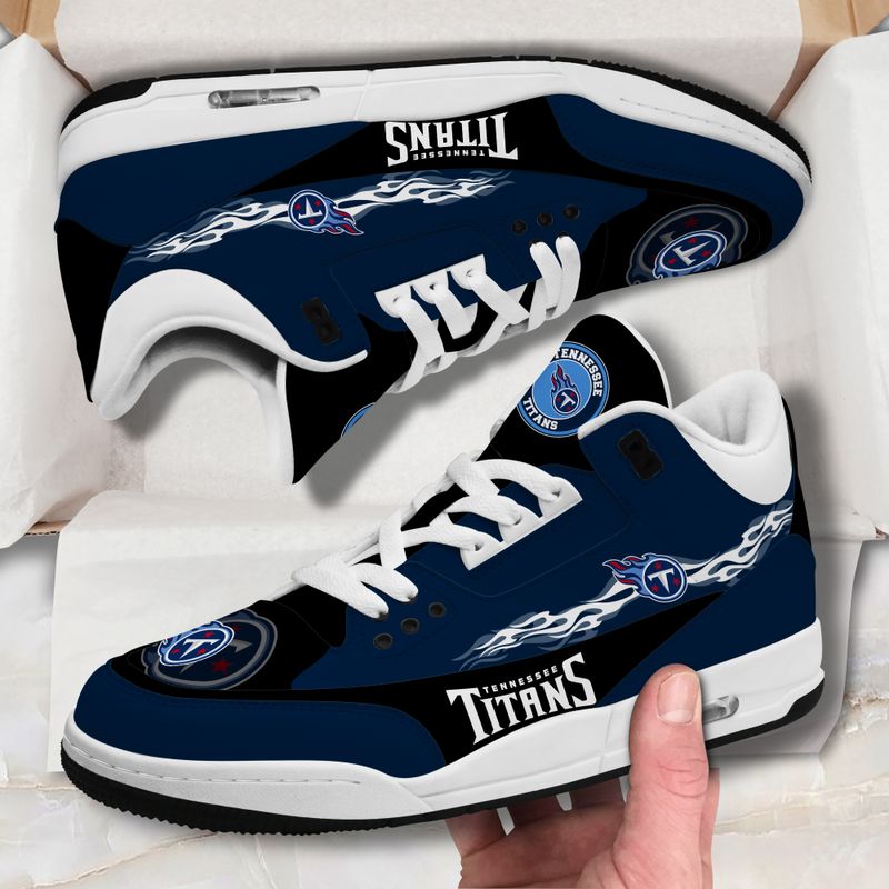 Tennessee Titans Fire White Genuine Leather JD03 Shoes Men and Women AZBTAJ3000116
