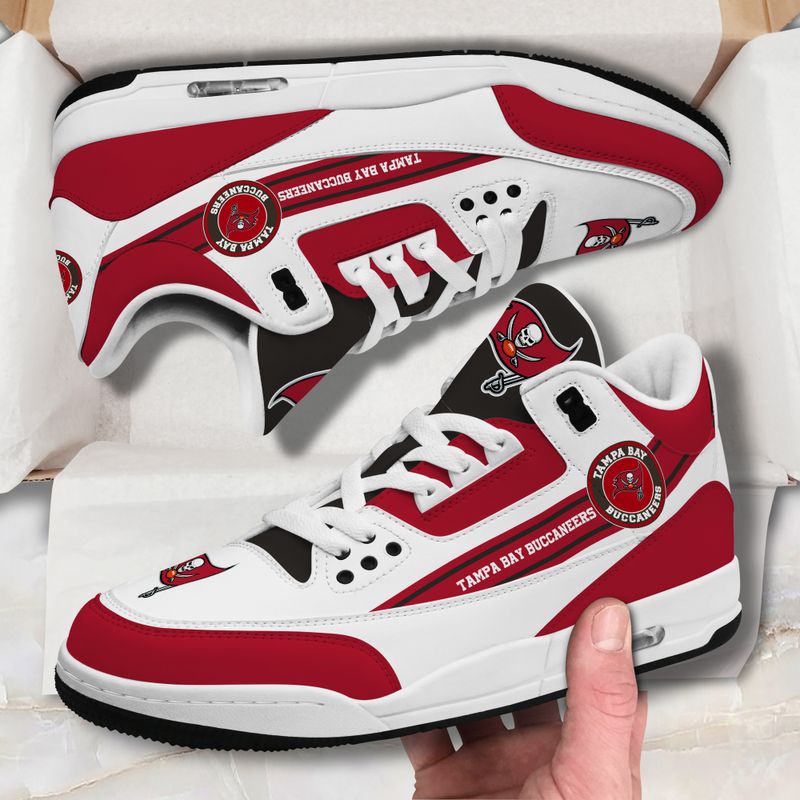 Tampa Bay Buccaneers Basic White Genuine Leather JD03 Shoes Men and Women AZBTAJ3000065