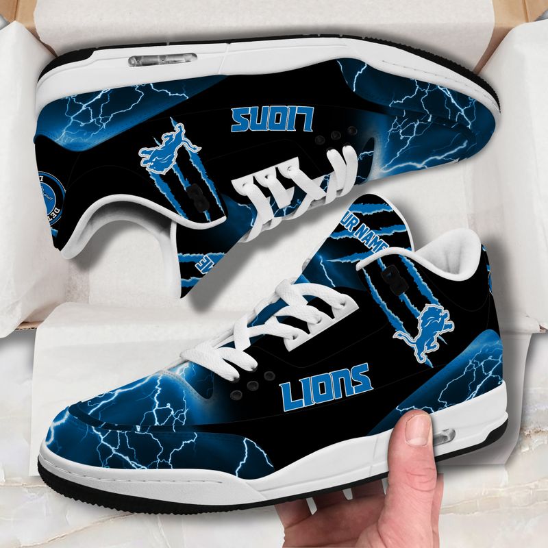 Detroit Lions  Basic Leather JD03 Shoes Men and Women AZBTAJ3000181