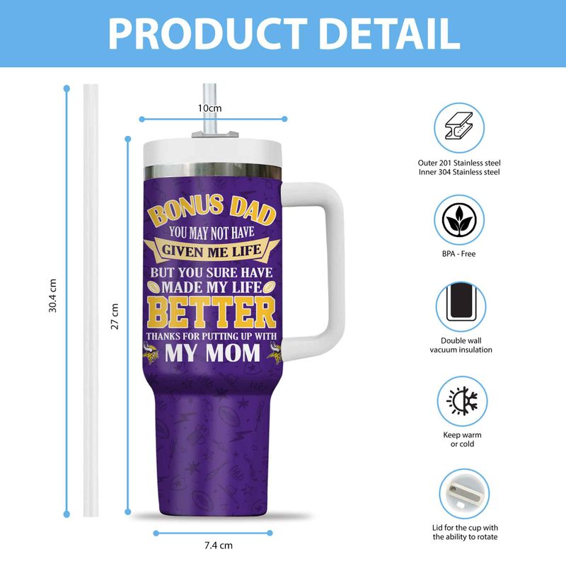 Minnesota Vikings New Personalized 40oz Tumbler Father’s Day AZBT40OZ000177