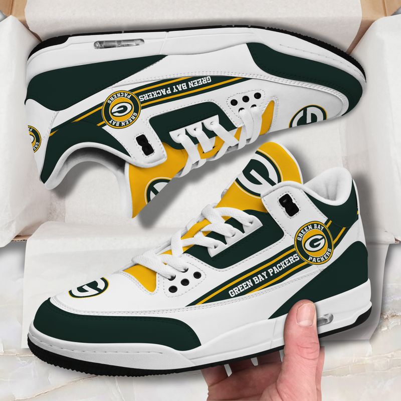 Green Bay Packers Basic White Genuine Leather JD03 Shoes Men and Women AZBTAJ3000069