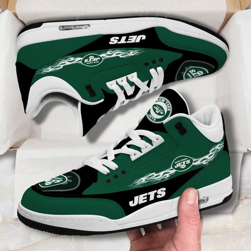 New York Jets Fire White Genuine Leather JD03 Shoes Men and Women AZBTAJ3000048