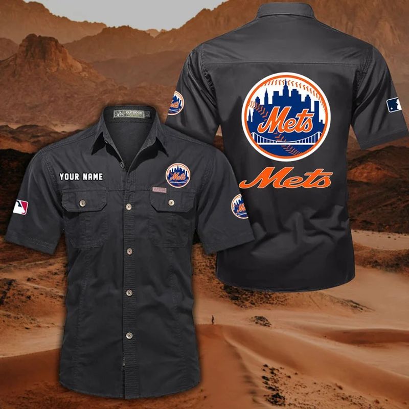 New York Mets Men’s Short Sleeve Cargo Shirts New 2025 AZBT2DCGS000069