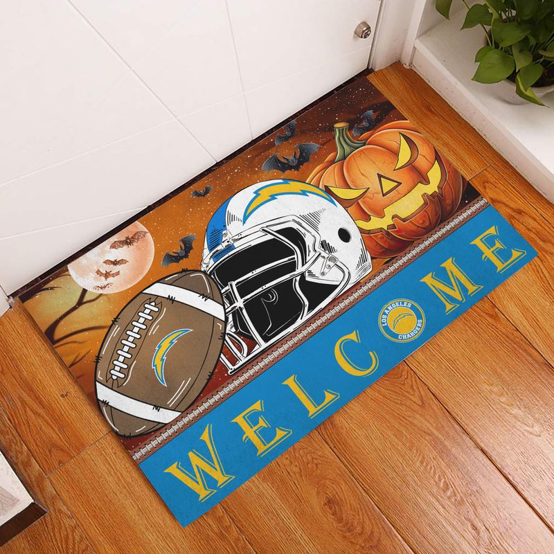 Los Angeles Chargers Halloween Doormat New Collection AZBTDM000022