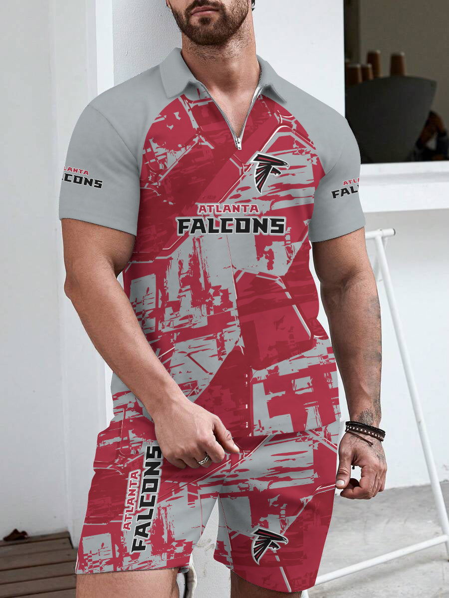 Arizona Cardinals Limited Edition ZIP Polo Shirt And Shorts Two-Piece Suits HA06