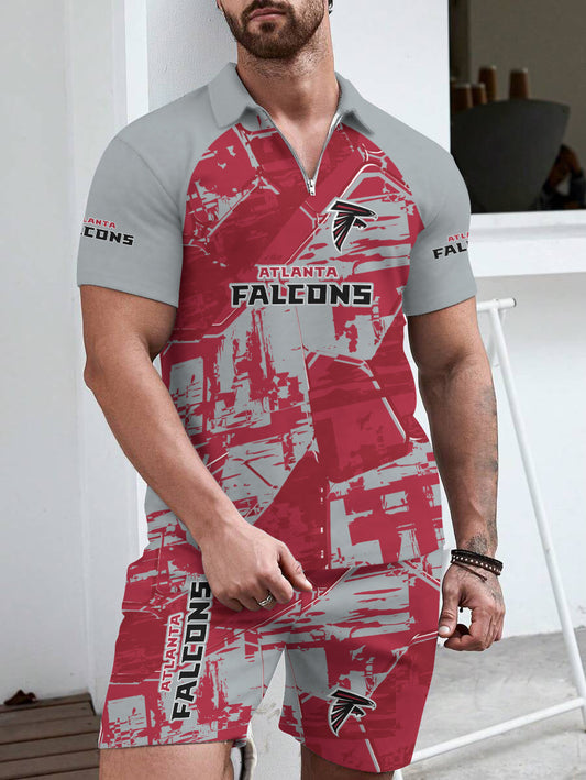 Arizona Cardinals Limited Edition ZIP Polo Shirt And Shorts Two-Piece Suits HA06