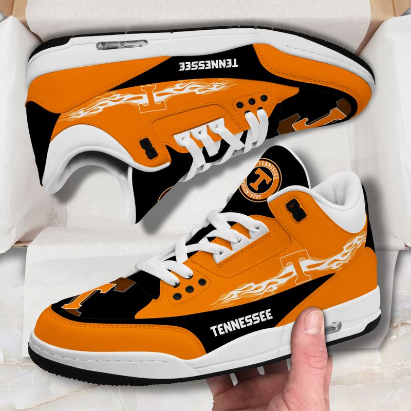 Tennessee Volunteers Fire White Genuine Leather JD03 Shoes Men and Women AZBTAJ3000100